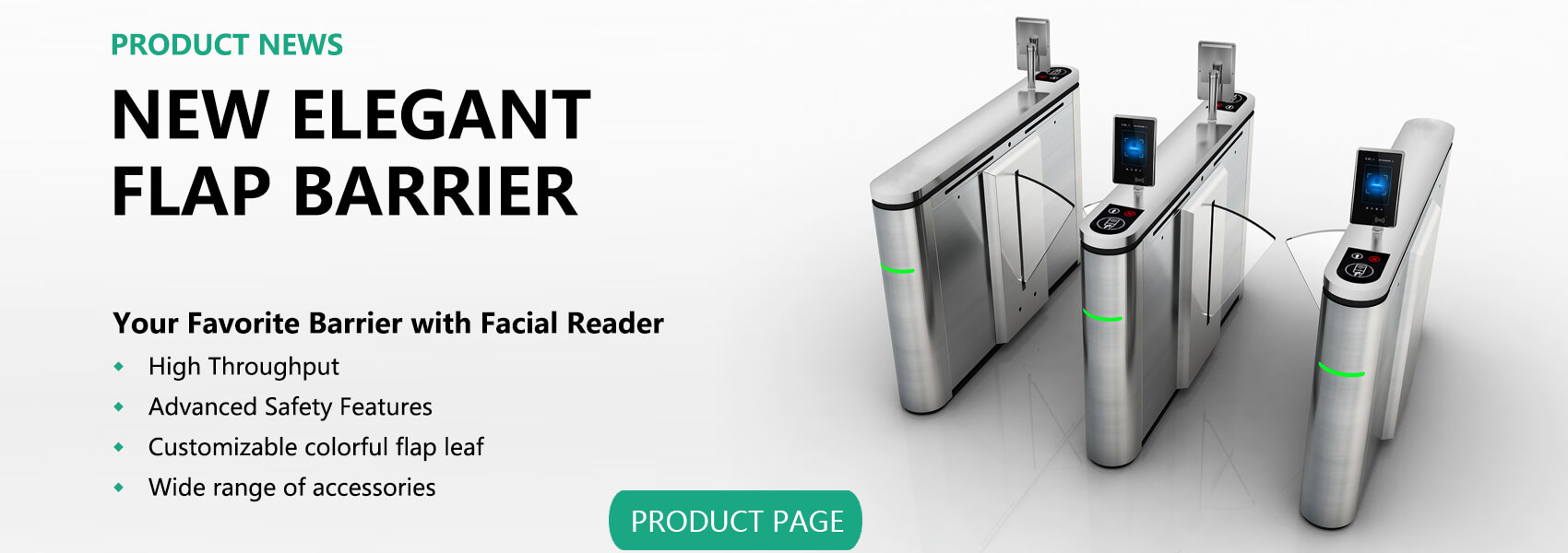 access control system flap barrier with facial reader